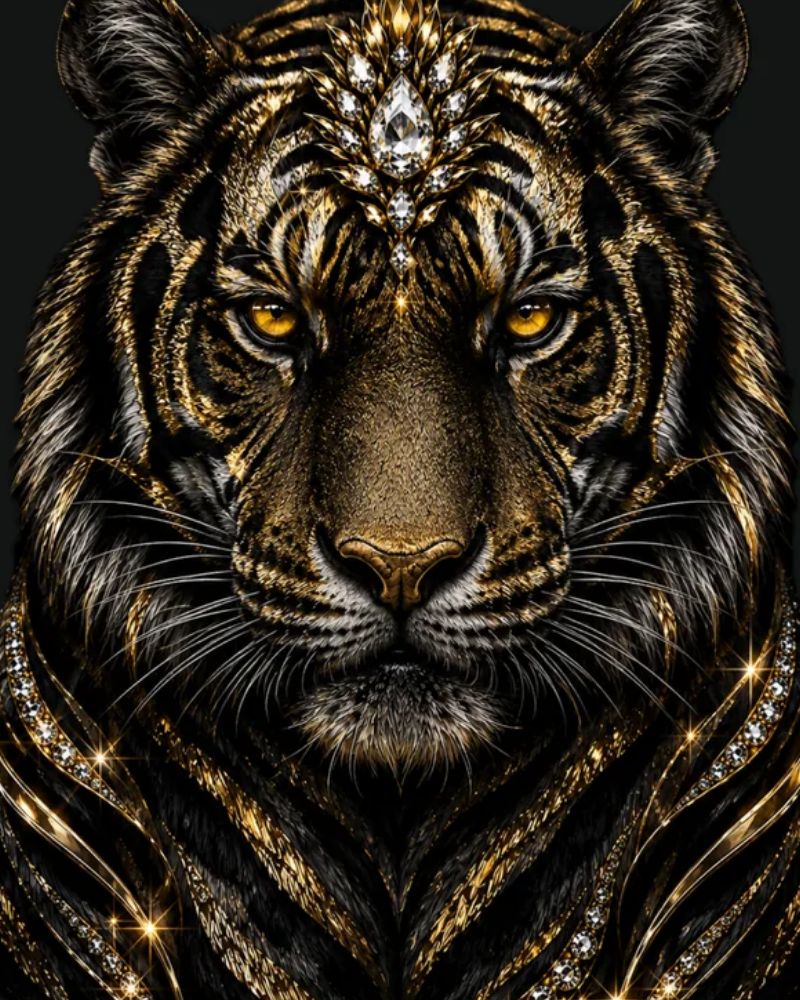 Tigre preto e dourado
